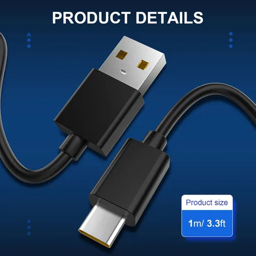 Miniatura 7 de Toxaoii Cable de carga USB tipo C compatible con HyperX SoloCast, QuadCast S, QuadCast 2 micrófono de condensador, también compatible