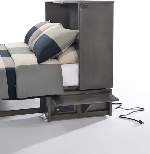Miniatura 5 de Night & Day Furniture Sagebrush Murphy - Cama de armario con colchón, Queen, lavado a la piedra, número de modelo: MUR-SAGB-QEN-STW y MND-GMF-TRI-QEN