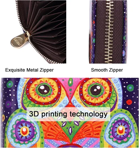 Miniatura 4 de APHISON RFID - Tarjetero, carteras para mujer. Funda para tarjetas de piel con cremallera para mujerniñaCaja regalo