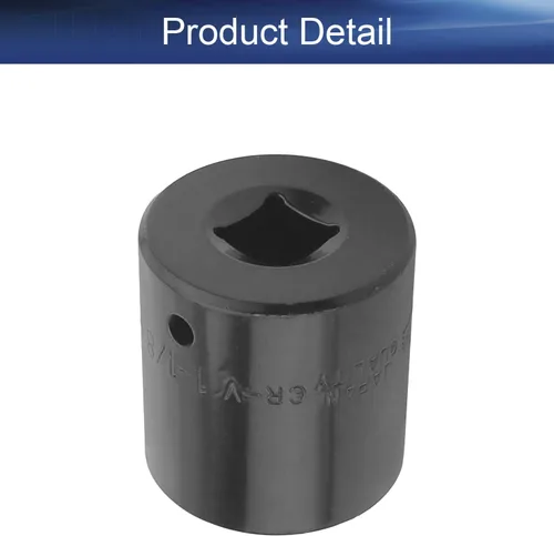 Miniatura 4 de Auniwaig Zócalo de impacto poco profundo de 1/2", métrico de 6 puntos, enchufes poco profundos de 1-1/8", Cr-V