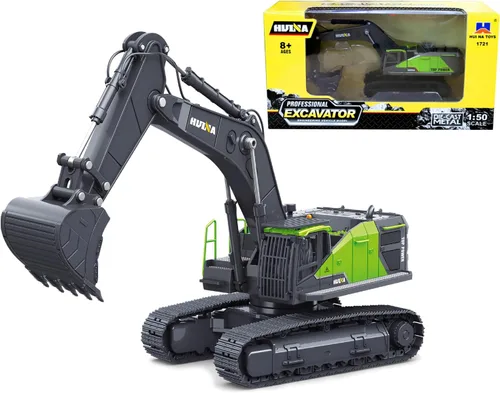 Gemini&Genius Excavadora de juguete para niños, excavadora de vehículos de construcción para niños de 2, 3, 4, 5, 6 años, escala 1/50, excavadora a
