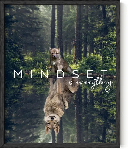 Miniatura 24 de HAUS AND HUES Mindset is Everything - Pósteres motivacionales para pared, póster motivacional para oficina, aula, impresiones artísticas