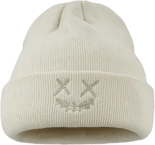 Miniatura 2 de Croogo Gorros de invierno para mujer, elásticos, cálidos, con diseño de calavera, gorro de cable con puños, gorras de esquí de acrílico