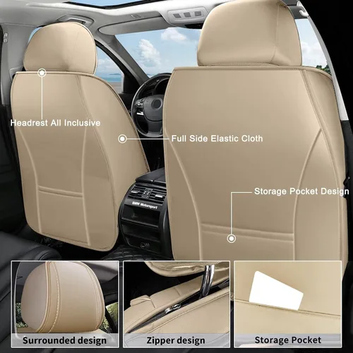Miniatura 2 de AOMSAZTO Funda de Asiento de Coche 2 Asientos Delanteros Compatible con Subaru Forester 1998-2025 2026, Protector de Asiento de Coche de Cuero