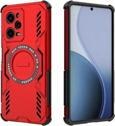 Miniatura 9 de Diseño de funda de teléfono para Redmi Note 12 Pro 5G (6.67 pulgadas), funda a prueba de golpes con anillo magnético, color negro
