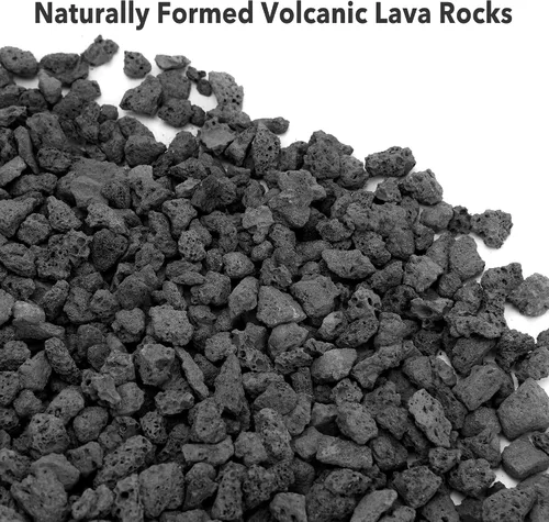 Miniatura 2 de Stanbroil Gránulos de roca de lava – Paisajismo decorativo para cuencos de fuego, hogueras, juegos de troncos de gas, chimeneas interiores