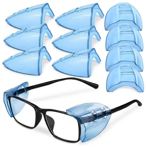 Miniatura 10 de BURIUS Protectores laterales de seguridad para lentes con clip – Se ajustan al 98% de las gafas Protecciones ligeras de laboratorio