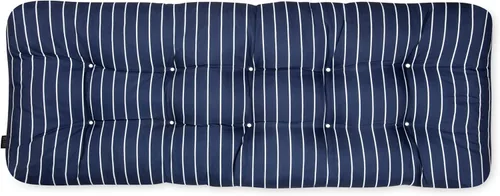 Classic Accessories Cojín de banco para exteriores, azul marino clásico, rayas, 48 pulgadas de ancho x 18 pulgadas de profundidad x 5 pulgadas de