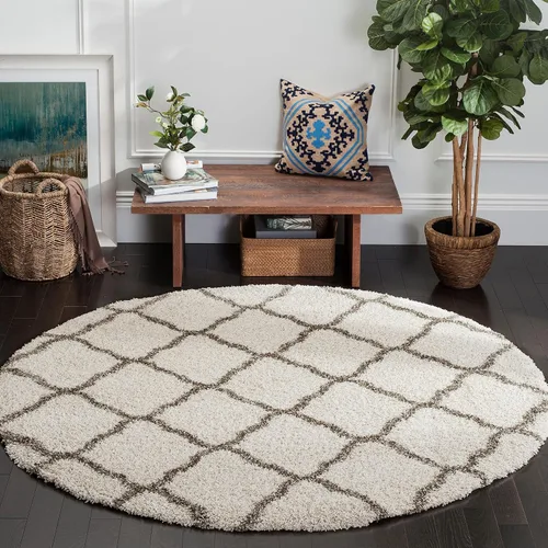 Miniatura 56 de SAFAVIEH Hudson Shag Collection - Alfombra extragrande de 11 x 15 pies, diseño de enrejado, no desprende pelusa y de fácil cuidado, 2 pulgadas