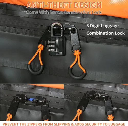 Miniatura 6 de Bolsa de carga impermeable de 21 pies cúbicos para techo de automóvil, resistente 840D, con alfombrilla antideslizante, bloqueo de equipaje, 6