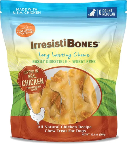 Miniatura 6 de Canine Naturals IrresistiBONES - Masticable de pollo de larga duración, hecho de pollo criado en Estados Unidos, con un revestimiento de carne real