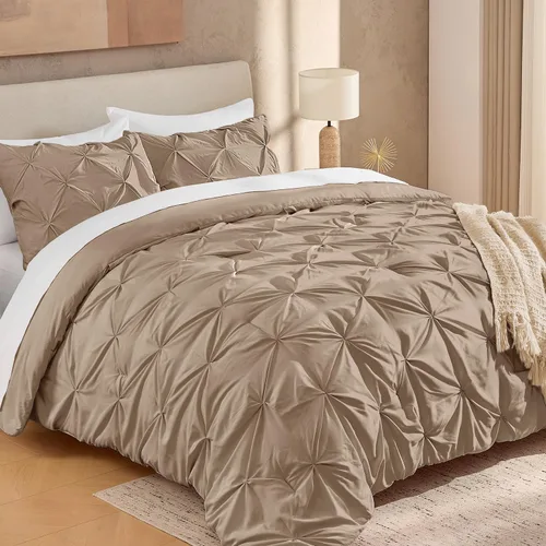 Miniatura 34 de Andency Juego de Edredón Beige Individual (66x90 Pulgadas), Edredón de 2 Piezas para Niñas y Niños, Juego de Edredón de Microfibra Suave