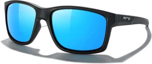 MERRY'S Gafas de sol polarizadas deportivas para hombres y mujeres, para ciclismo, correr, conducir, golf, pesca, protección UV400 S9266 Marco negro