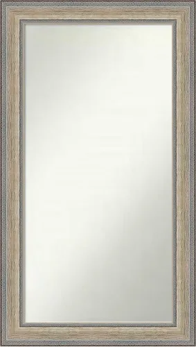 Miniatura 126 de Amanti Art Espejo de baño plateado para sobre fregadero, 28 x 47 pulgadas, espejo rectangular de plata imperial, marco de madera tradicional de gran