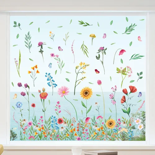 Miniatura 9 de WALPLUS Decoración de primavera para el Día de San Patricio, de doble cara, reutilizable, despegar y pegar, extraíble para ventana de duende