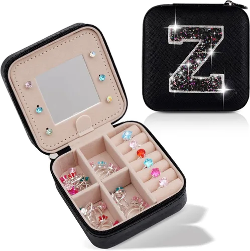 Miniatura 37 de Uygafly Joyero de viaje – Joyero personalizado para mujeres, pequeño organizador de joyas, bonitos organizadores de joyas y estética