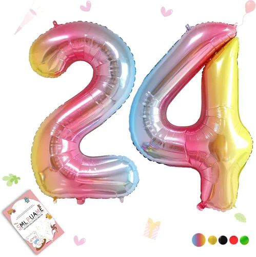 Miniatura 117 de Globos de números de 40 pulgadas del 0 al 9 dorados grandes del número 0, globos digitales para suministros de decoración de celebración de fiesta