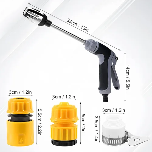 Miniatura 7 de Lavadora a presión, pistola de agua de alta presión, lavadora portátil para automóvil, limpieza de pisos, paredes, con rotación de 360° para tres