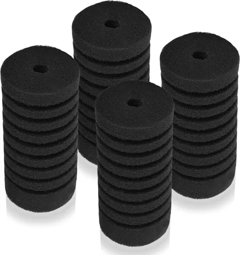 Miniatura 9 de AQQA Filtro de agua de esponja para acuario, filtro bioquímico doble accionado por potencia, filtro de espuma sumergible silencioso con 2 esponjas