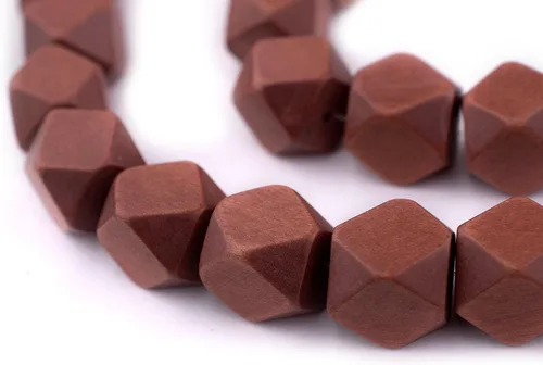 Miniatura 7 de TheBeadChest - Cuentas de madera de cubo sin esquinas azul azul: cuentas orgánicas naturales de corte de diamante de 0.787 in para la fabricación