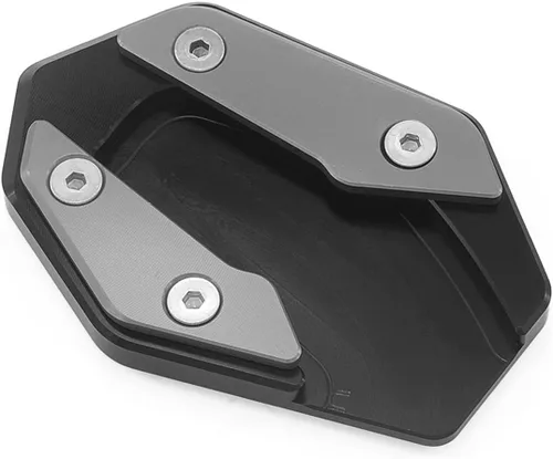 Miniatura 6 de Soporte lateral para motocicleta para YZF R3 R25 MT03 MT25 2019-2022 Soporte de extensión de placa de soporte para pie Placa de ampliación (negro)