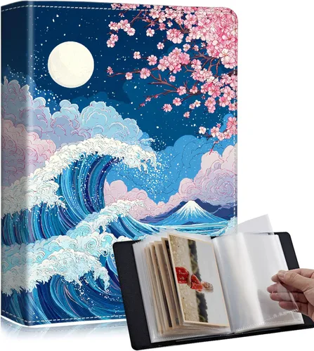 Miniatura 35 de Lindos álbumes de fotos de 4x6 pulgadas con 60 bolsillos y capacidad para 120 fotos con fuerte banda elástica, libres de ácido, a prueba de humedad