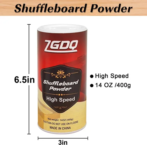 Miniatura 2 de Shuffleboard Sand Wax, juego de polvo de tejo de alta velocidad, juego de 2 latas de sal de tejo con mini cepillo