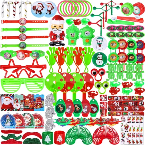 Miniatura 8 de Max Fun 188 piezas de juguetes surtidos de fiesta de Navidad para niños, cumpleaños, Navidad, fiesta, recuerdos, caja de premios, surtido