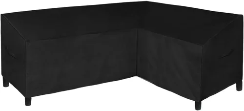 Miniatura 19 de Easy-Going Funda de sofá seccional para patio de alta resistencia 600D, 100 x 100 pulgadas, en forma de V, funda impermeable para sofá seccional