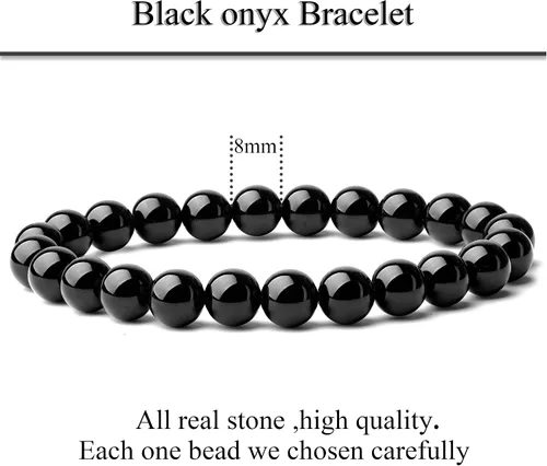 Miniatura 2 de Pulsera elástica de cuentas de cristal curativo de 8mm.