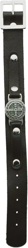 Miniatura 9 de Intercession Pulsera de protección de cuero genuino de San Benito fabricada en Brasil Madera