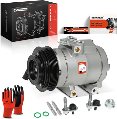 A-Premium Compresor de Aire Acondicionado AC con Embrague Compatible con Ford F-250 F-350 F-450 F-550 Super Duty F53 F59 F650 F750