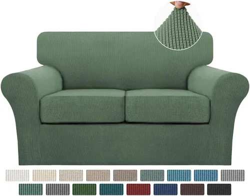 Miniatura 65 de Turquoize 2 fundas para sillas de sala de estar, funda de sofá con fundas de cojín individuales, funda de muebles para sillas (silla, beige biscotti)