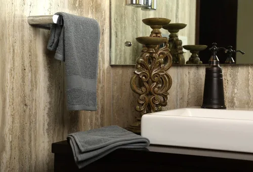Miniatura 6 de RAJRANG - Toallas de mano para baño altamente absorbentes, ligeras y suaves, de algodón, color gris, paquete de 6, 28 x 16 pulgadas