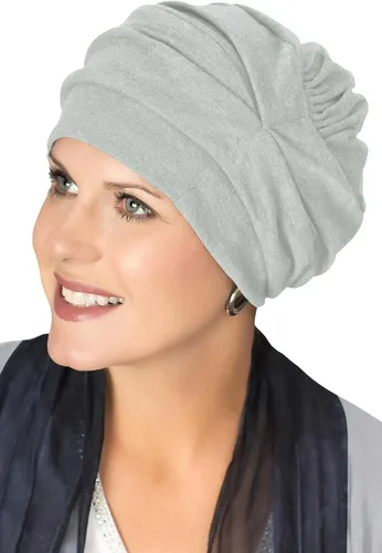 Miniatura 5 de Trinity Turbante 100% algodón - ¡3 estilos en uno! Sombreros encorvados para quimioterapia, para pacientes con cáncer.