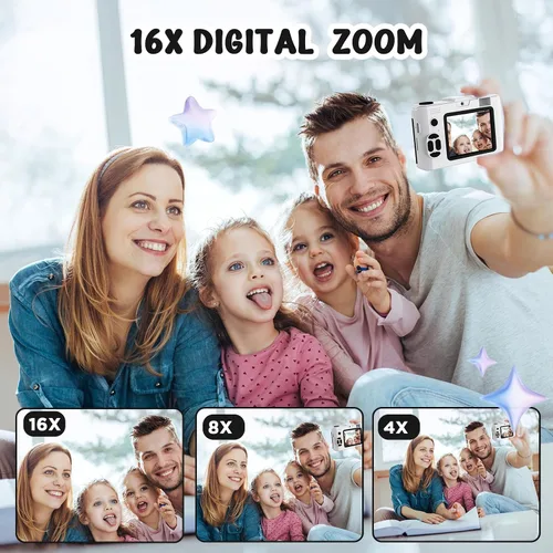 Miniatura 4 de Cámara para niños de 50.0 megapíxeles para niñas de 5 a 13 años con WiFi, MP3, grabación de video, videocámara digital para selfie para niños