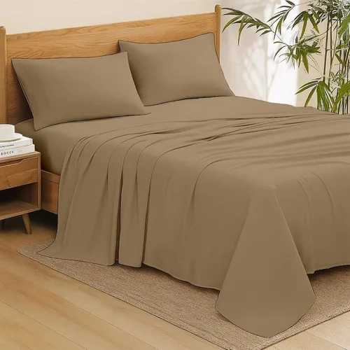 Miniatura 126 de Shreem Linen Olympic - Juego de sábanas tamaño Queen de 66 x 80 pulgadas, 100% algodón egipcio, juego de ropa de cama de 4 piezas, se adapta a Azul
