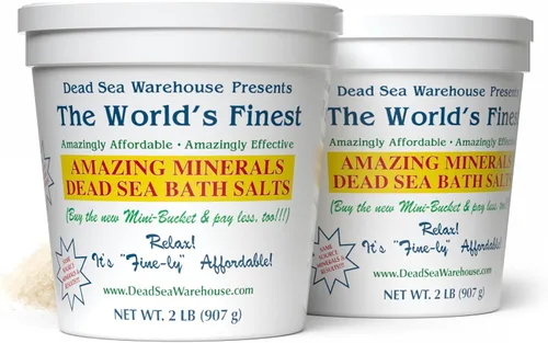 Dead Sea Warehouse - Sales del Mar Muerto para remojar - Sales de baño 100% minerales del mar muerto - Ideal para calmar dolores musculares,