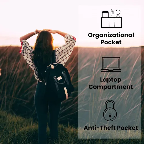 Miniatura 4 de Nordace Eclat Mochila de viaje inteligente para hombres y mujeres con puerto de carga USB, resistente al agua, portátil ligera y duradera para uso