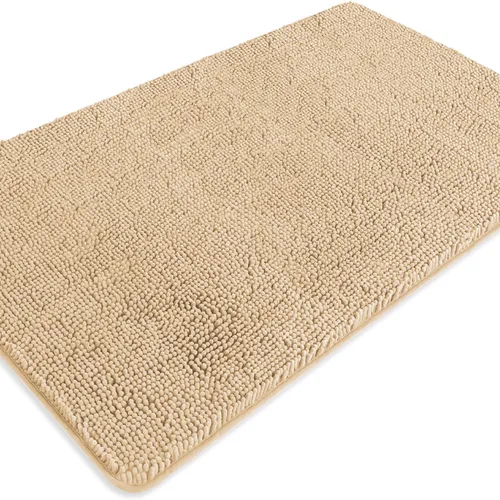 Miniatura 242 de Alfombra de baño pequeña de 12 x 18 pulgadas, lavable y absorbente, antideslizante, alfombra de baño de felpilla gruesa y suave para baño, ducha