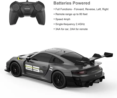 Miniatura 6 de RASTAR Porsche 911 GT2 RS Modelo de Coche, 1:24 Escala RC Porsche 911 GT2 RS Clubsport 25 Coche de Control Remoto para Niños y Adultos