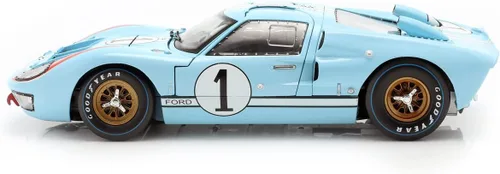 Miniatura 3 de 1966 Ford GT 40 MK II RHD (volante a la derecha) #1 Millas azul claro - Hulme Le Mans 1/18 modelo de auto fundido a troquel por Shelby Collectibles