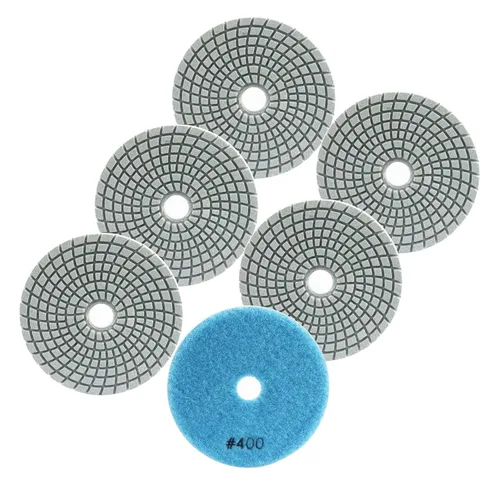Miniatura 7 de FOCSTOL Almohadillas de pulido húmedo de diamante – Kit de pulido de grano 50 de 4 pulgadas (3.937 in) para granito mármol piedra artificial cuarzo