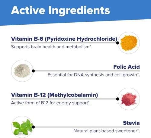 Miniatura 7 de Superior Source No Shot Vitamina B-12 Metilcobalamina 10000 mcg, B-6 y ácido fólico 1200 mcg - Apoya la salud del cerebro y el corazón - Ayuda a