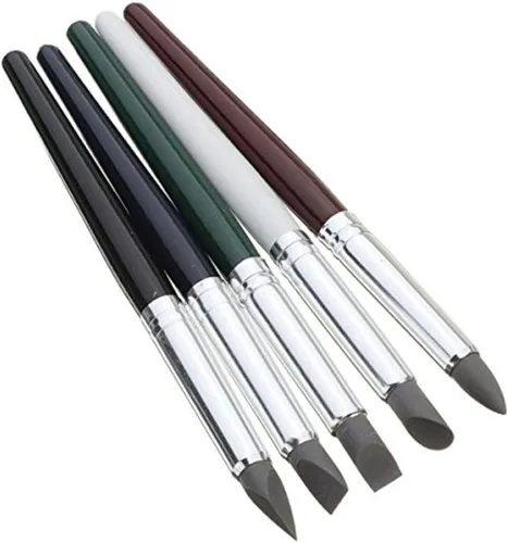 Miniatura 8 de COMIART 5pcs Flexible Clay Sculpture Tools Silicon Color Shaper Brushes Size 0