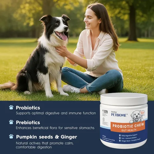 Miniatura 3 de Oraticx PetBiome - Probiótico masticable para perros, apoya la salud digestiva diaria, el equilibrio intestinal y el sistema inmunológico, con raíz