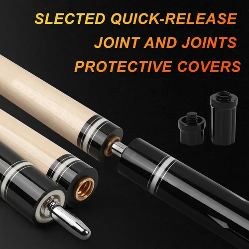 Miniatura 8 de Pool Cues Stick,3 in 1 Adjustable Maple Pool Cue Stick Sets Cue Sticks 58 inch Pool Cues Adult Canadian Maple Wood Billiard Stick with Carry Case