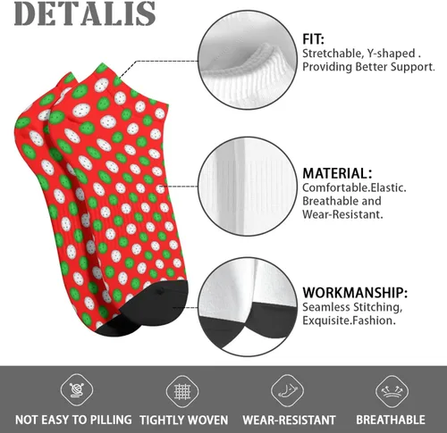 Miniatura 7 de devor Men Ankle Socks No Show Sock Mens Ankle Sock Cute PICKLEBALL Socks