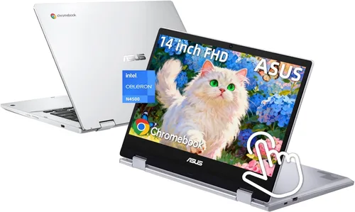 Miniatura 10 de ASUS Laptop Chromebook FHD de 14 pulgadas, procesador Intel Celeron N4500, 4 GB de RAM, 64 GB eMMC, diseño ligero de grado militar, pantalla Gris