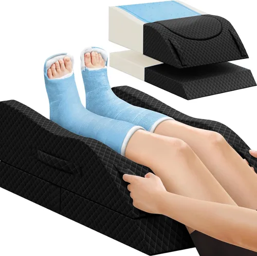 Miniatura 28 de Almohadas de elevación TranquilRelax para piernas después de cirugía, almohada de cuña de espuma viscoelástica ajustable para lesiones o descanso